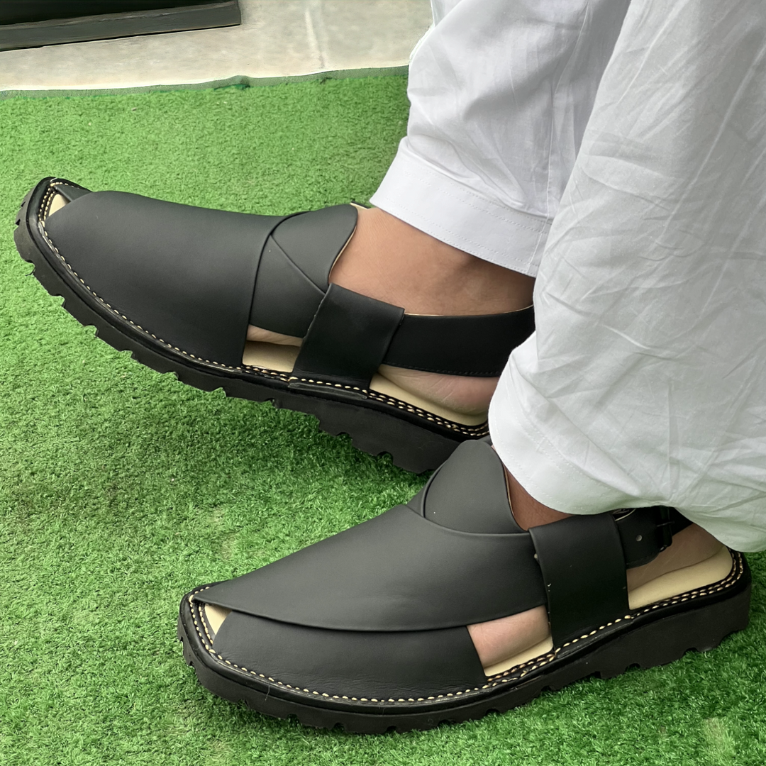 GOGO Medicated Chappal Matte Black