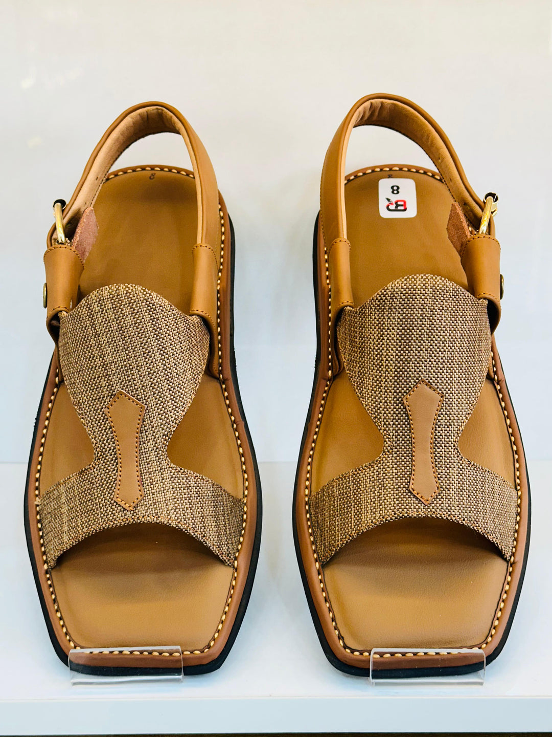 Pihno Camel Panjedar Chappal (fabric)