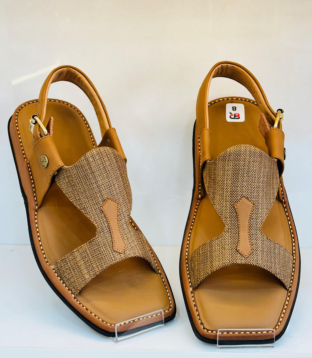 Pihno Camel Panjedar Chappal (fabric)