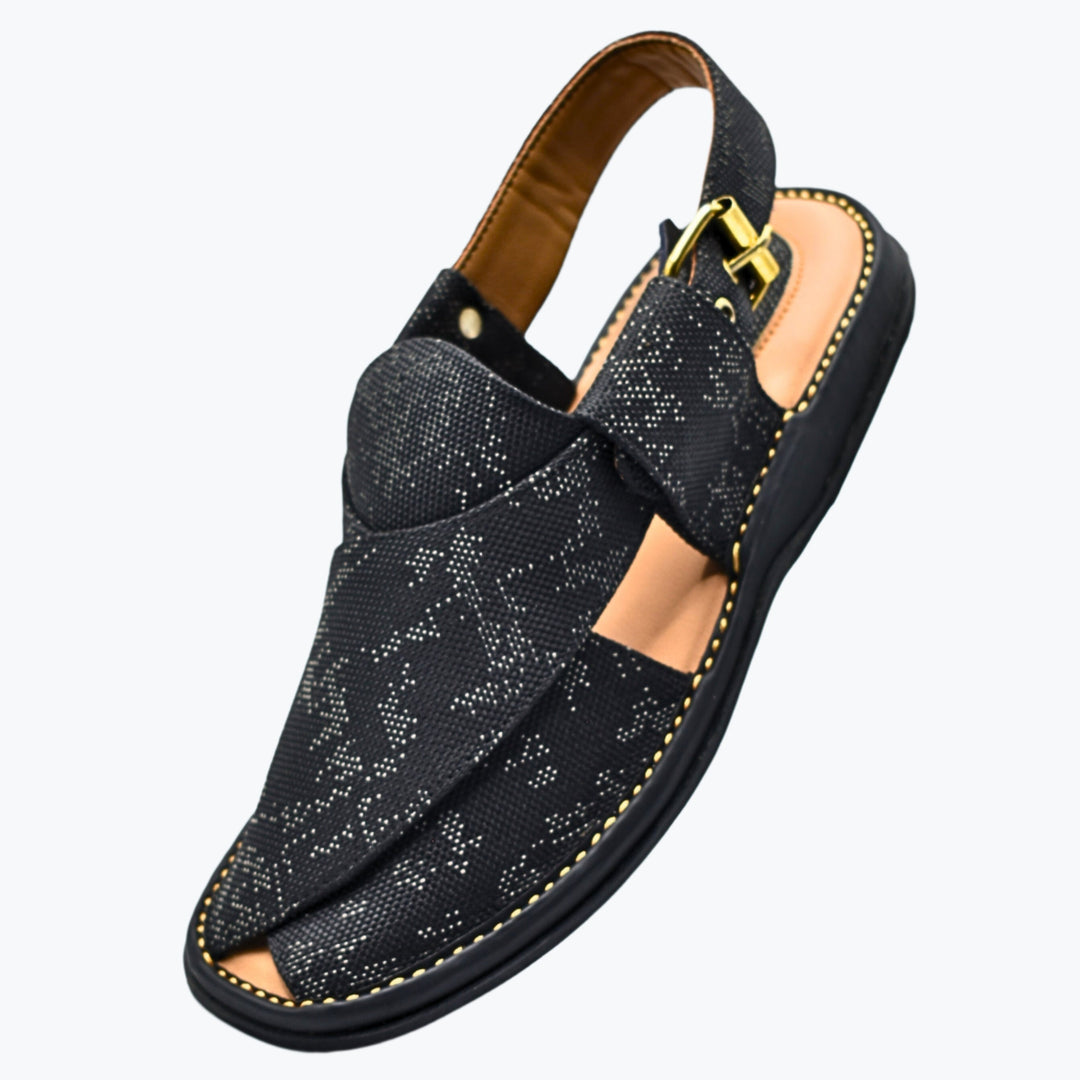 GoGo Black Fabric chappal