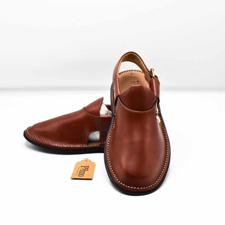 Pihno Red Brown Dolphin Sandal