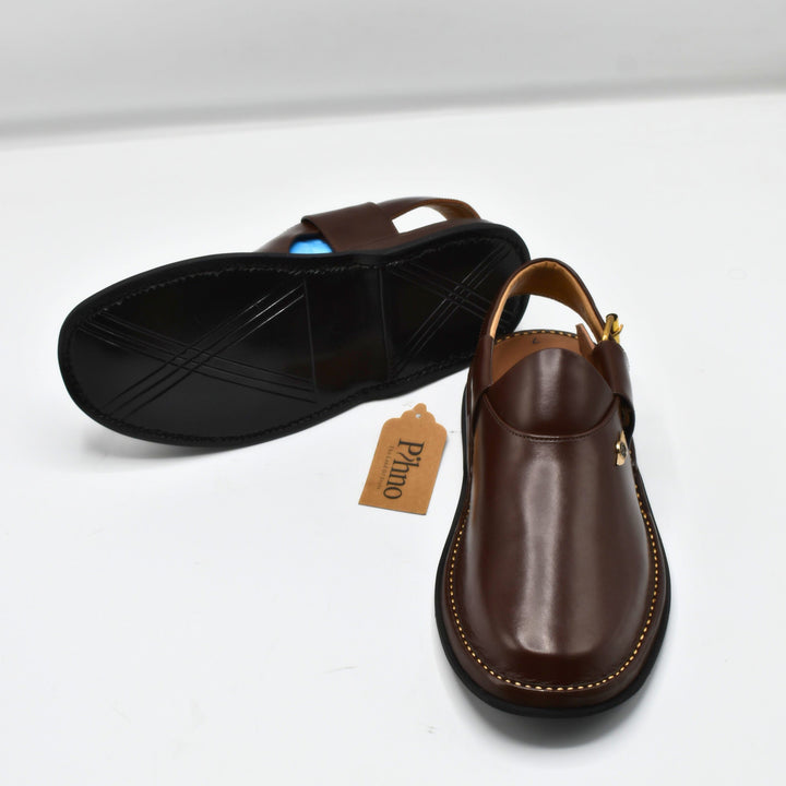 Pihno Red Brown Dolphin Sandal