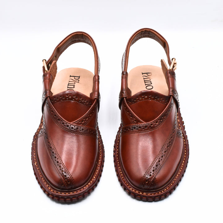Pihno Kingra Sandal ( Red Brown )
