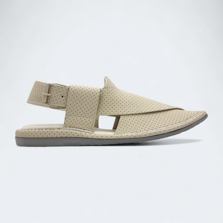 Kaptan Medicated Chappal Dotted Cream