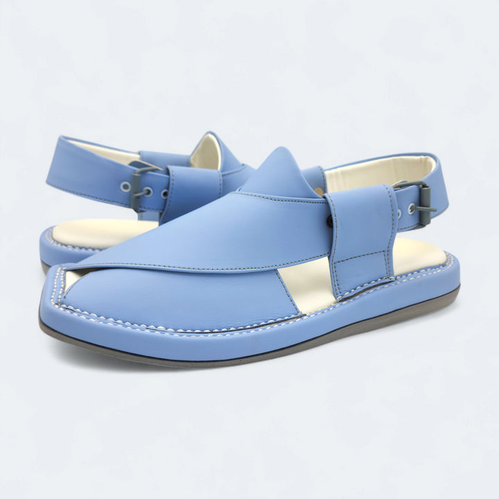Kaptan Medicated Chappal Dotted Blue