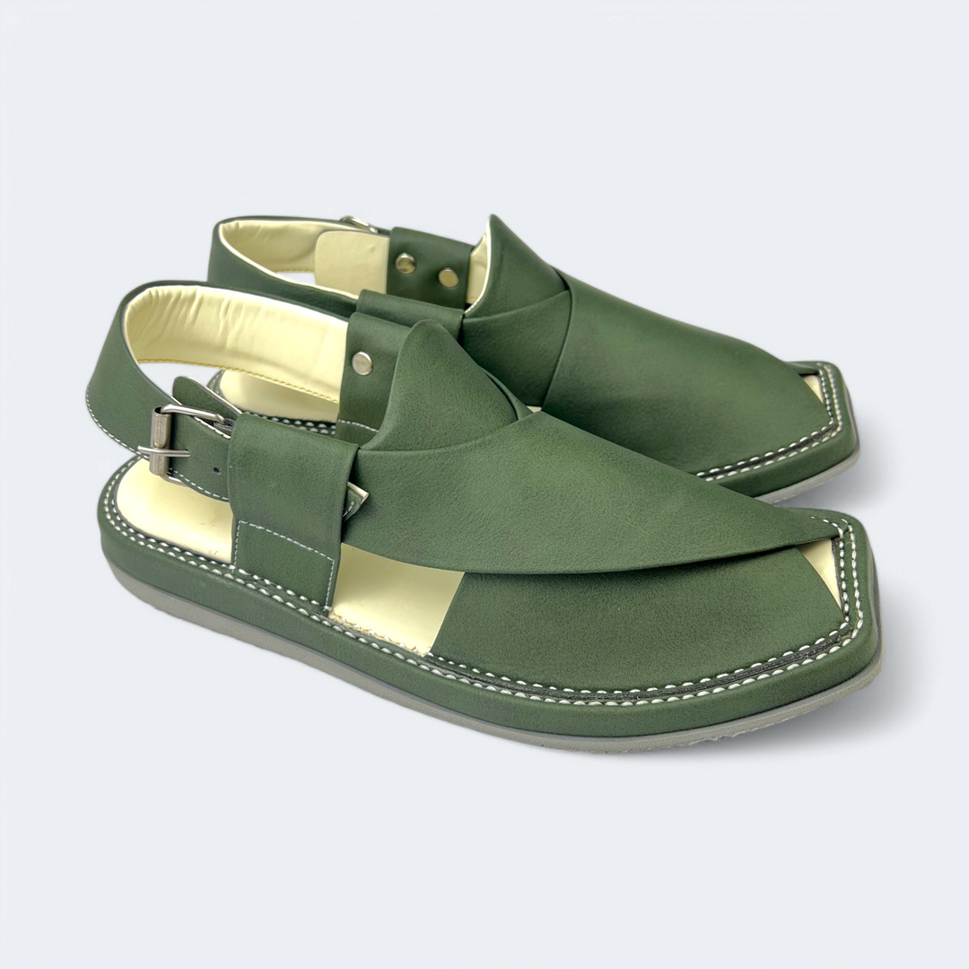 Kaptan Medicated Chappal Light Green
