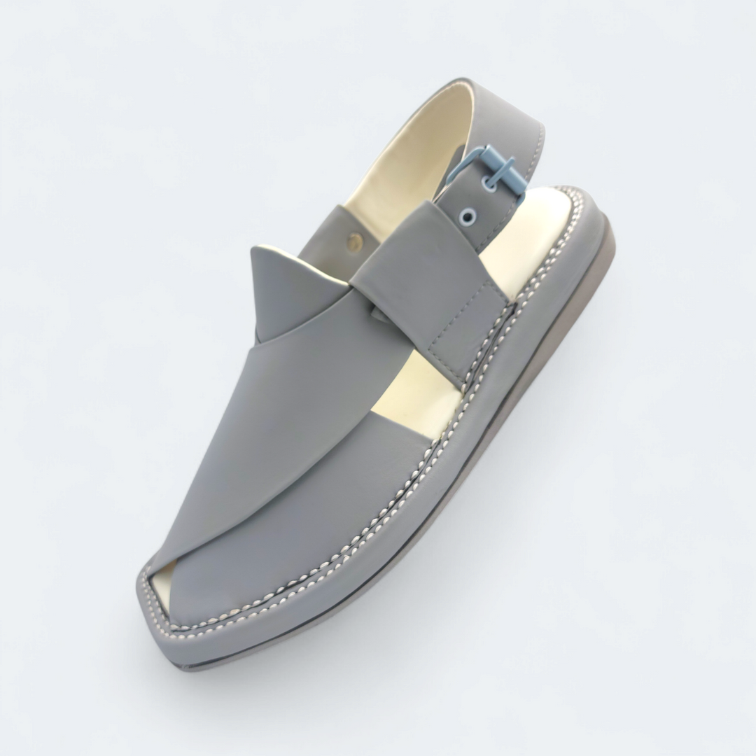 Kaptan Medicated Chappal Dark Grey