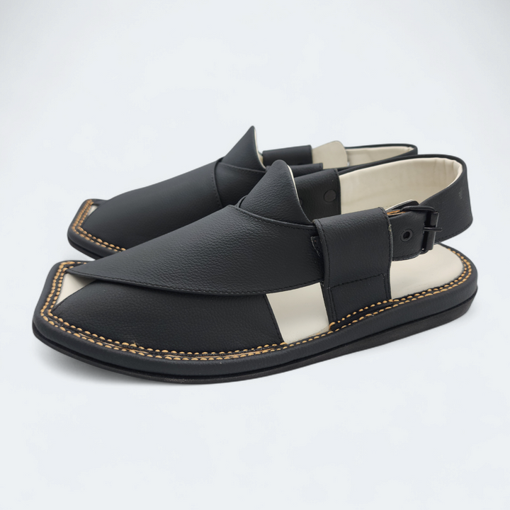 Kaptan Medicated Chappal Black