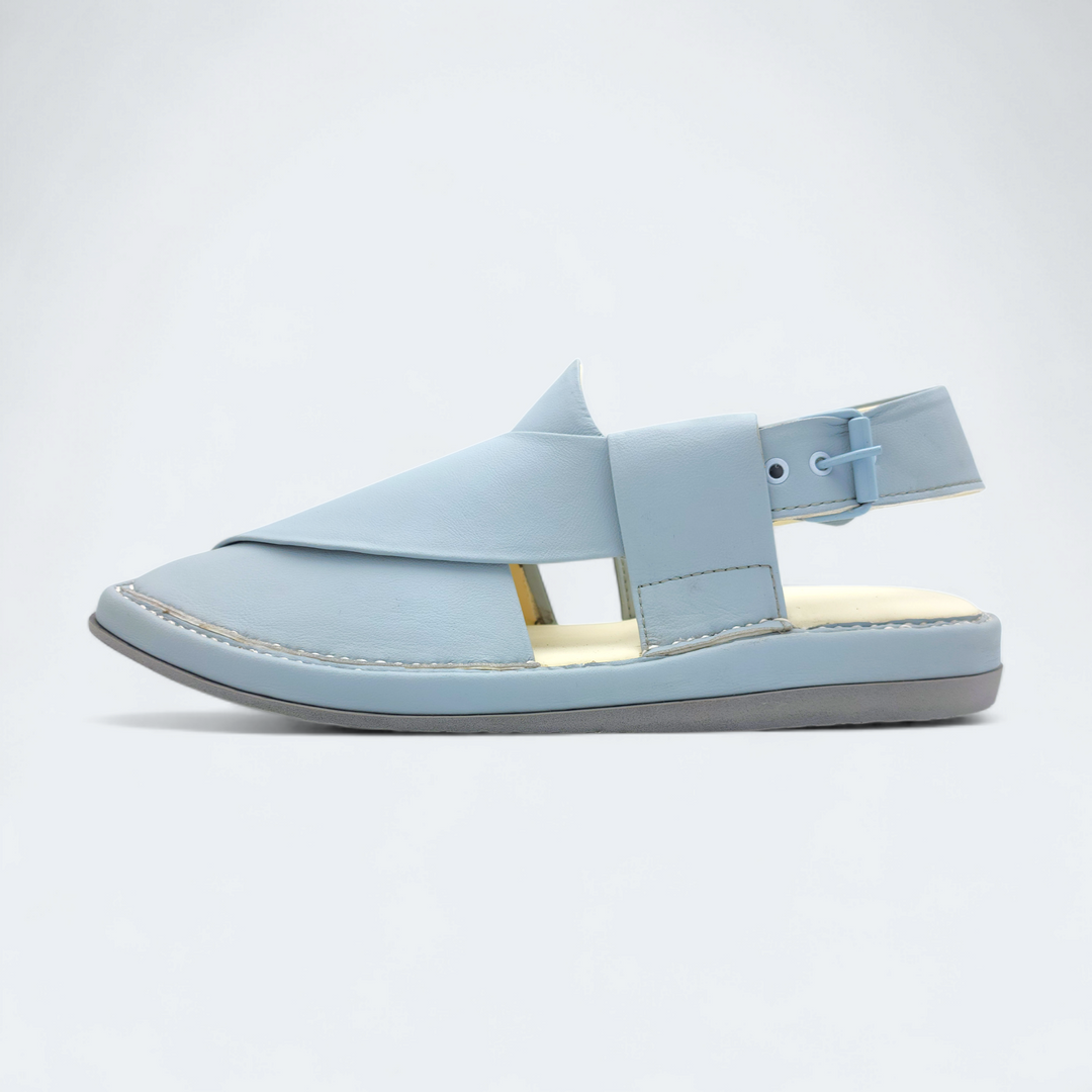 Kaptan Medicated Chappal Dotted Blue