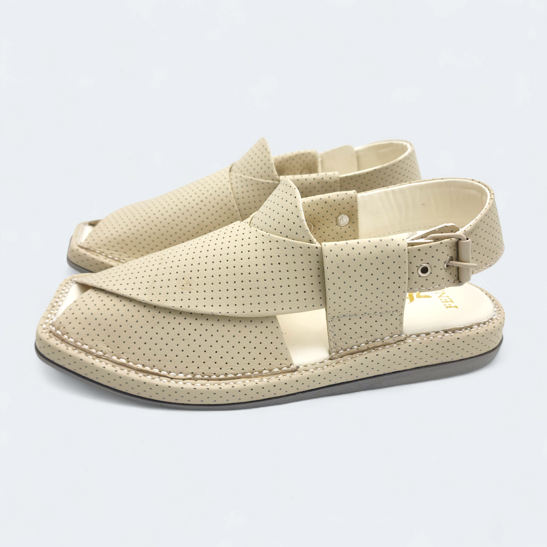 Kaptan Medicated Chappal Dotted Cream
