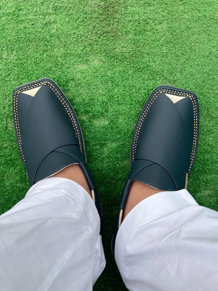 Kaptan Medicated Chappal Dark Blue