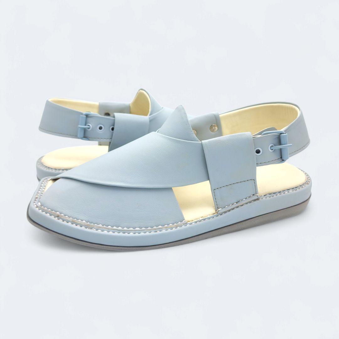 Kaptan Medicated Chappal Dotted Blue