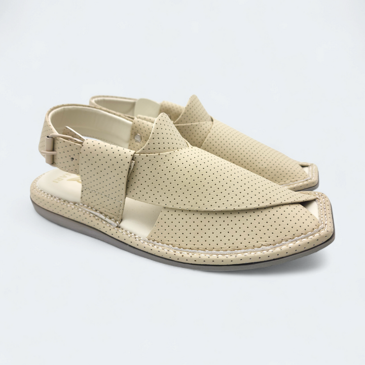 Kaptan Medicated Chappal Dotted Cream