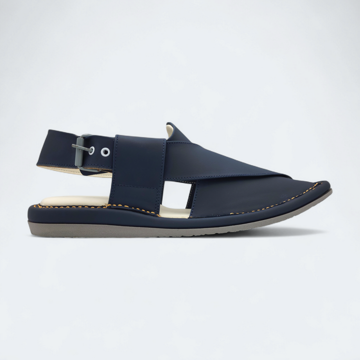 Single Kaptan Medicated Chappal Dark Blue