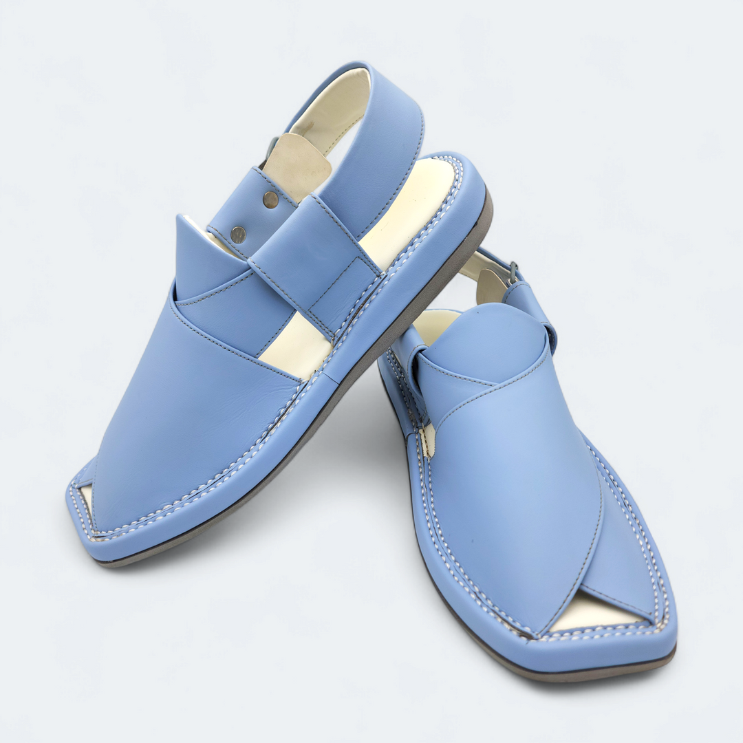 Kaptan Medicated Chappal Dotted Blue