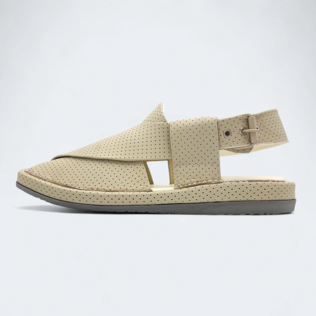 Kaptan Medicated Chappal Dotted Cream
