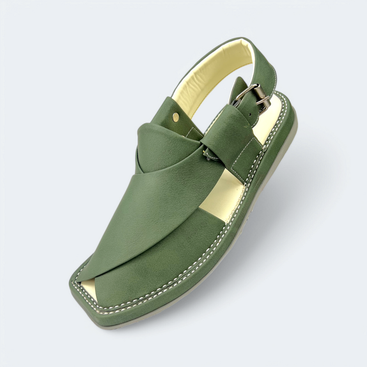 Kaptan Medicated Chappal Light Green